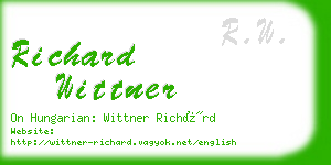 richard wittner business card